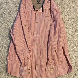 Classic Red Striped Men's Shirt